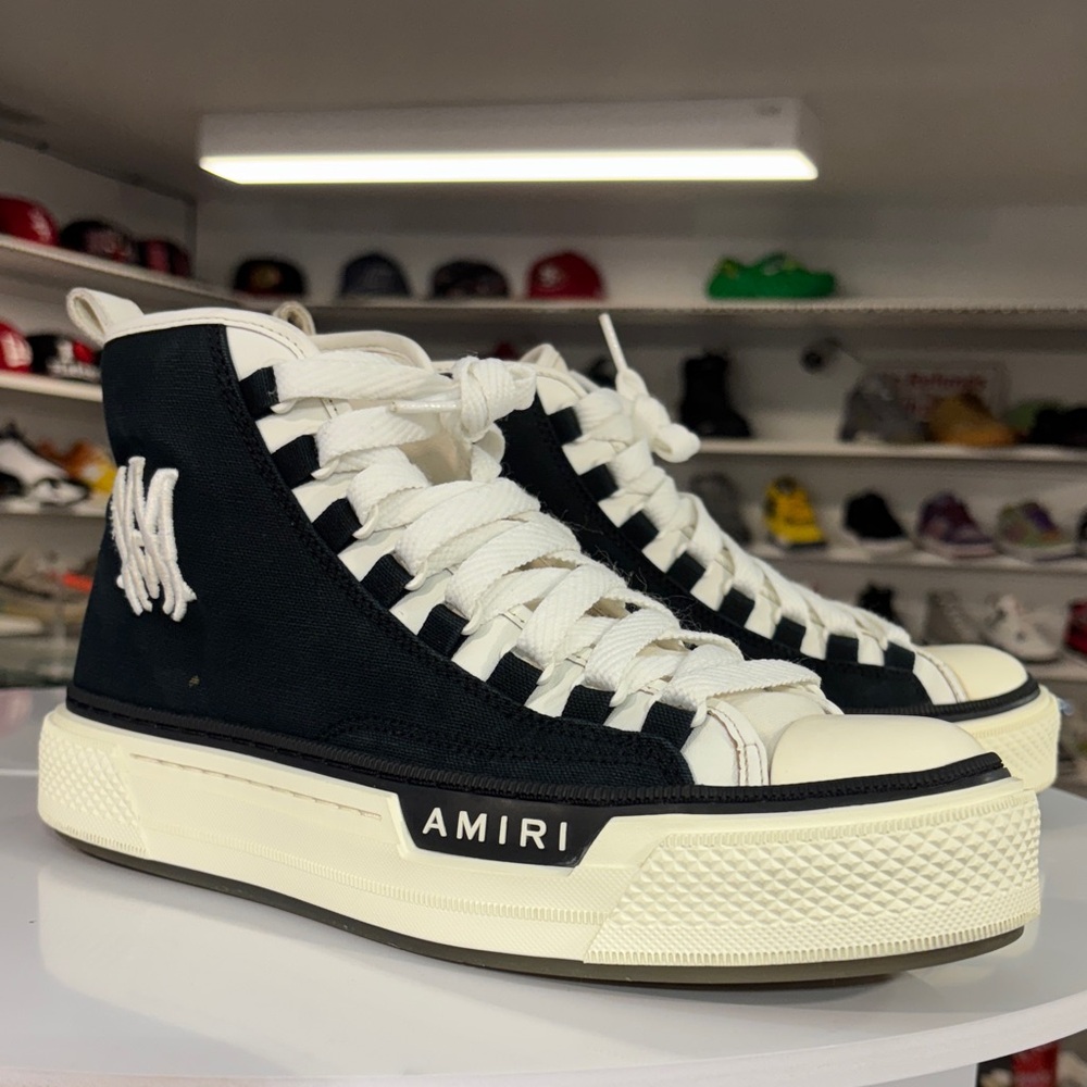 AMIRI Black and Cream High-Top Sneakers size 42